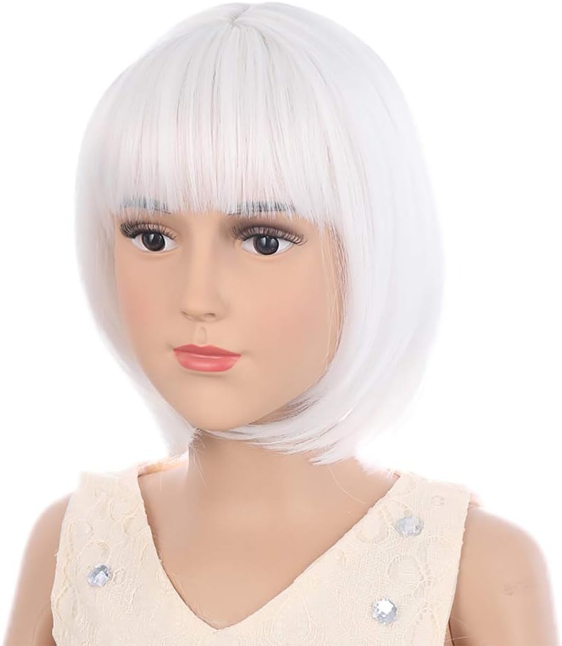 PATTNIUM kids dark blue short bob wig, synthetic with adjustable cap - view 18