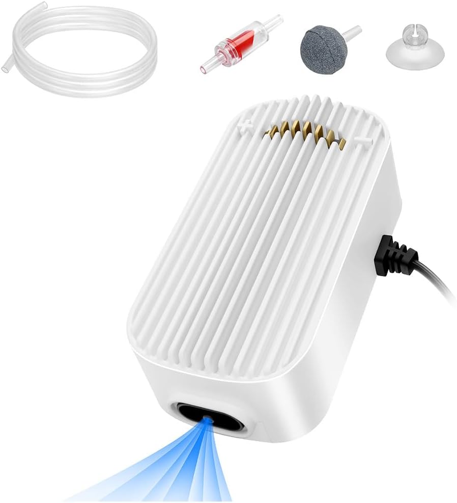 Quiet Aquarium Air Pump 3W Fish Tank Oxygen Aerator Pump with Air - 4.5W