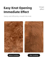 One-Click DeMatting Pet Comb for Small Dogs and Cats,Deshedding Brush, Quick Knot Remover with Stainless Steel Blade, Safe Rounded Edges, Effortless Hair Removal Grooming Tool