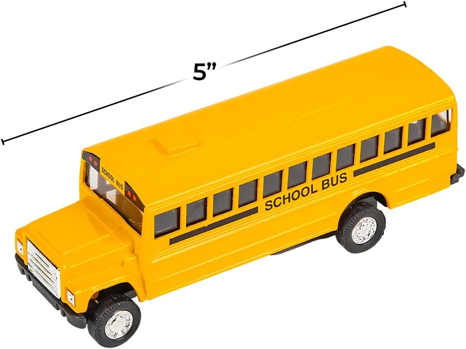 Rhode Island Novelty 5 Inch Die Cast School Bus with Pull-Back Action - image 3