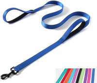 Reflective Nylon Dog Leash Heavy Duty - Dark blue / 5ft * 1"