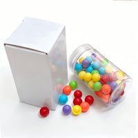 Witlans 60 Chinese checker marbles in six solid colors, 14mm acrylic, in a plastic jar - view 8