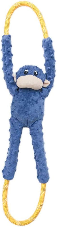 ZippyPaws RopeTugz Durable Dog Pull Rope Toy, Blue Monkey - Blue / 28 x 5 x 5 in