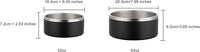 Black Dog Bowl, Double Wall Stainless Steel Pet Bowl, Vacuum Insulated Pet Feeder, Non-Skid Pet Bowl, 32 oz