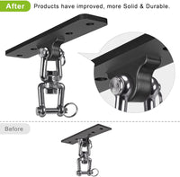 Dolibest Ceiling Mount Swing Hanger Heavy Duty Swing Set Hook - 4 Holes Ceiling Anchor With Swivel - image 2