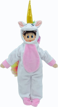 Fayelfland unicorn couture outfit for 12 inch elf dolls in pink