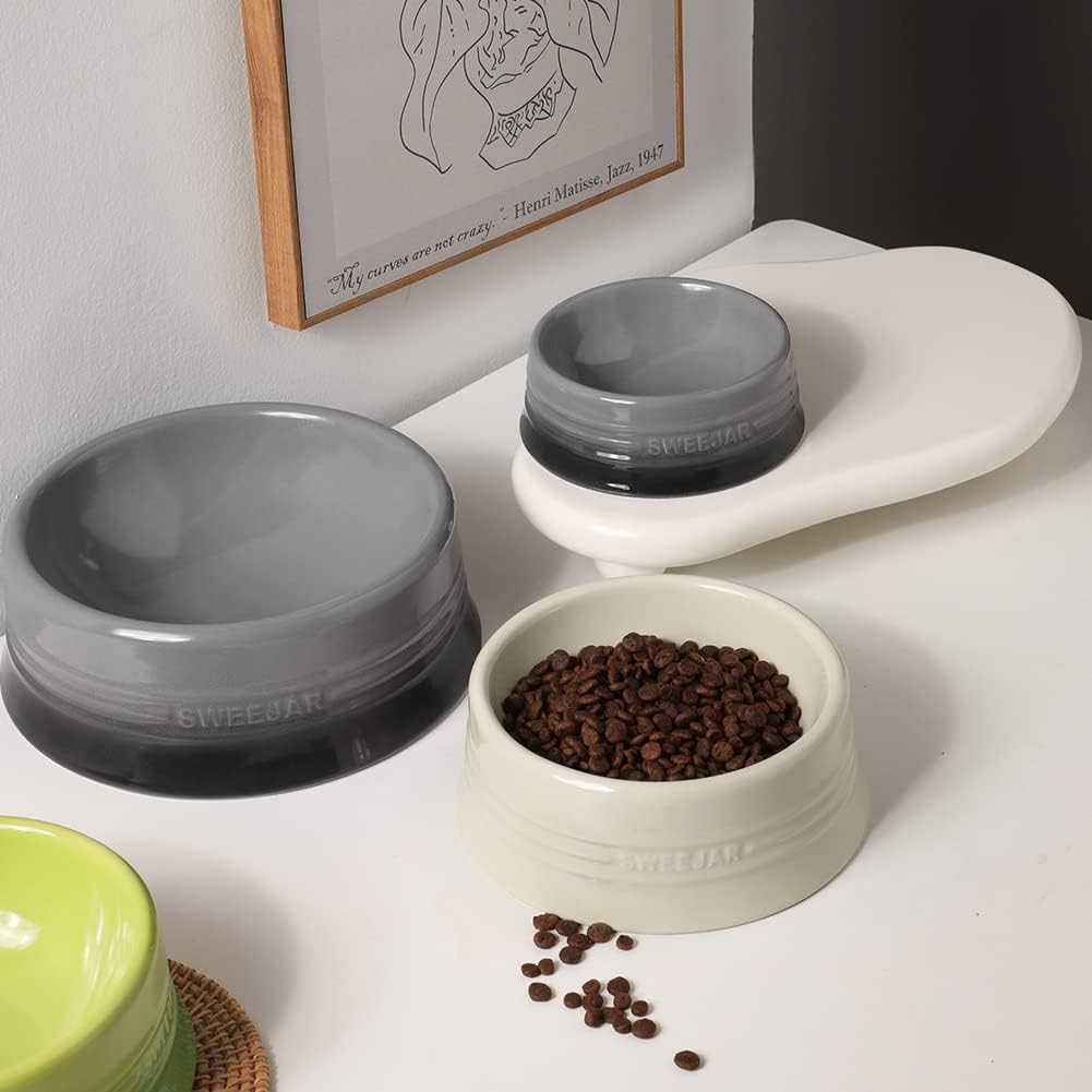 Sweejar Gradient Dog Bowl - Small (8oz) / Gradient Grey - image 2