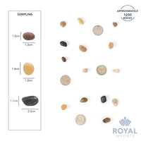 Royal Imports 30LBS River Rocks Decorative Ornamental Pebbles, Garden Landscaping Stones, Gravel Filler for Plants, Vases, Succulents, Home Decor, Aquariums, Crafting, Animal Habitat - Small Natural