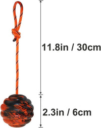 K9 Training Ball with Rope, Exercise and Reward Toy for Dogs - Orange - image 4