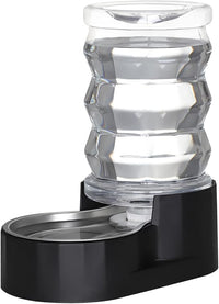 Sfozstra Dog Water Bowl Dispenser: 6L Lagre Stainless Steel - BPA-Free - Automatic Black Gravity Pet Water Dispenser for Busy Owners