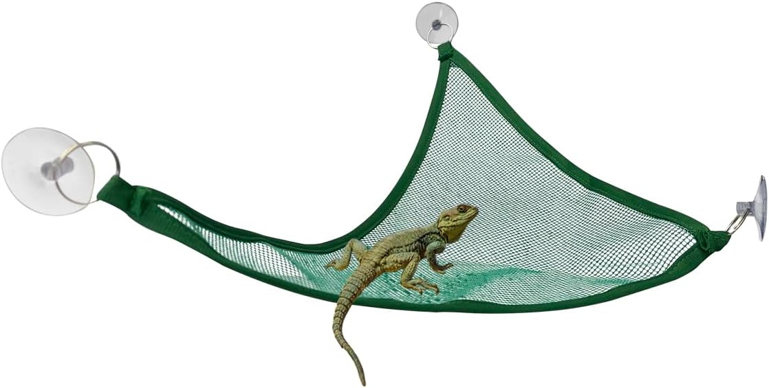 2 Pcs Bearded Dragon Lizard Hammock, Geckos Hammock - Green - image 3