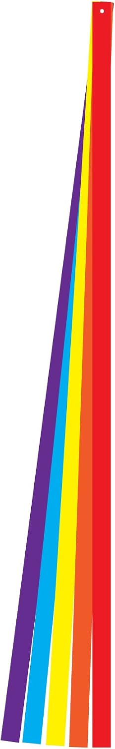 In the Breeze 6 foot colorful kite tail set with five solid fabric tails, eyelet and hook