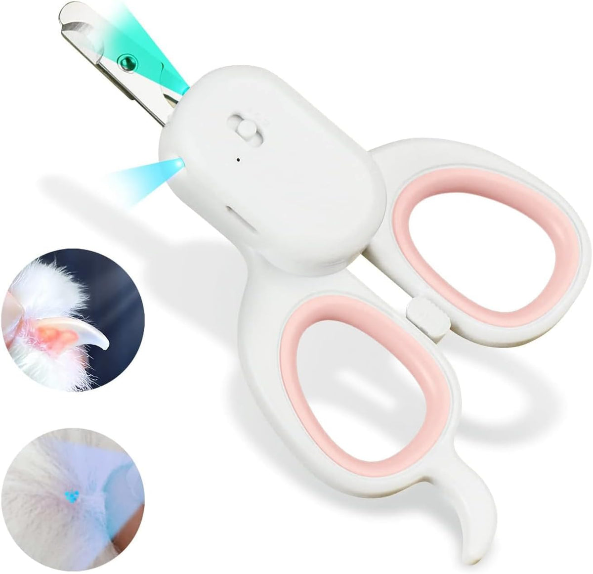 Cat Nail Clipper with LED Light - Suitable for Cats＆Dogs / Pink