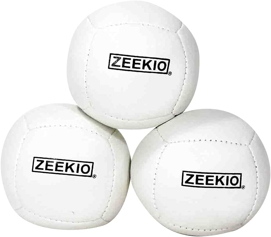 Zeekio Lunar set of 3 UV reactive six-panel juggling balls - view 2