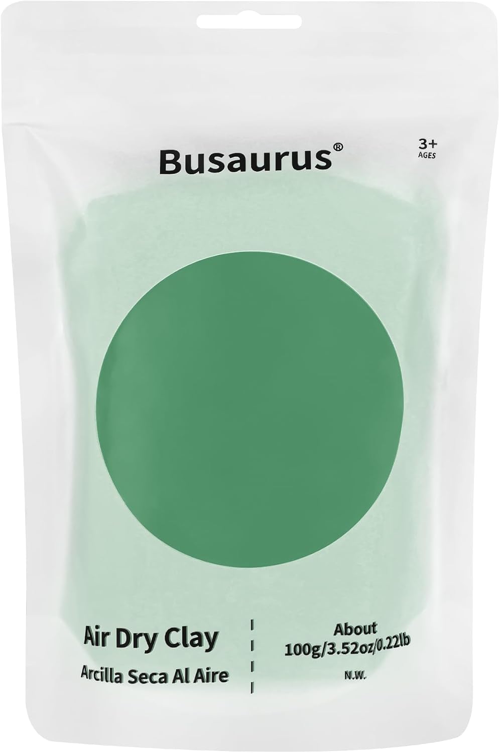 Busaurus 100g brown earth tone air dry foam clay in a resealable bag - view 5