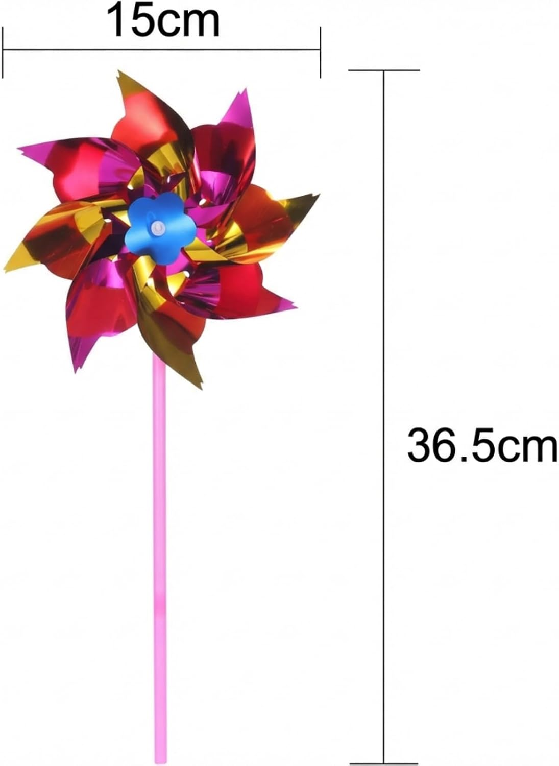 50 Pcs Plastic Rainbow Pinwheel for Kid Party Pinwheels DIY Lawn - image 2