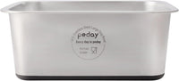 PEDAY 2.64 Gallon Extra Large Dog Water Bowl - 2.64 gallon / Silver, Nonsilp