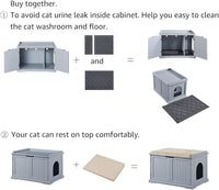 unipaws Cat Litter Box Enclosure Furniture, Cat Washroom, Hidden Litter Box Cover, Cabinet for Large Cat, Dog Proof Cat Litter Boxes, Hideaway Litter Box, Cat House, Grey