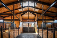 American Floor Mats - Heavy Duty Stall Tiles - Stable/Horse Tiles - Thick, Durable Rubber Flooring Solid Black 1 Border Tile 3/8" Thick
