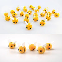 SaktopDeco mini wool felt bees for crafts, 28 pieces about 1 inch each - view 6