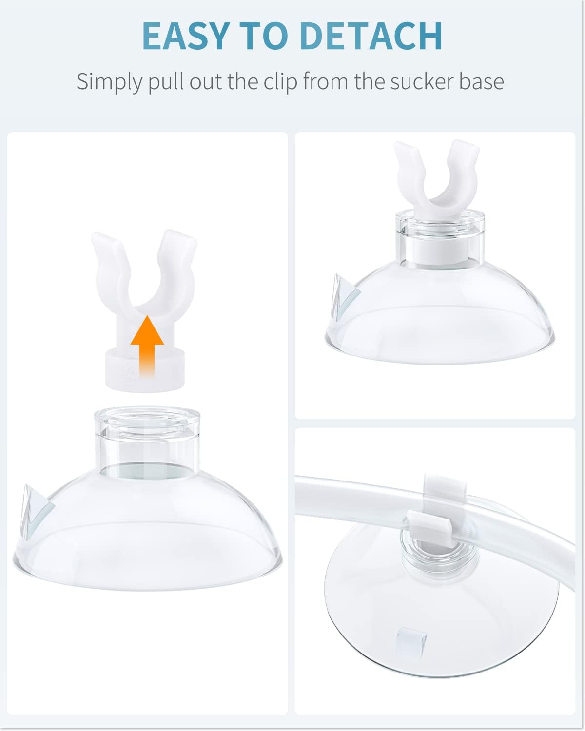 Pawfly Aquarium Suction Cup Clips for Standard 3/16" ID Airline - Clear / 30 Pack - image 2