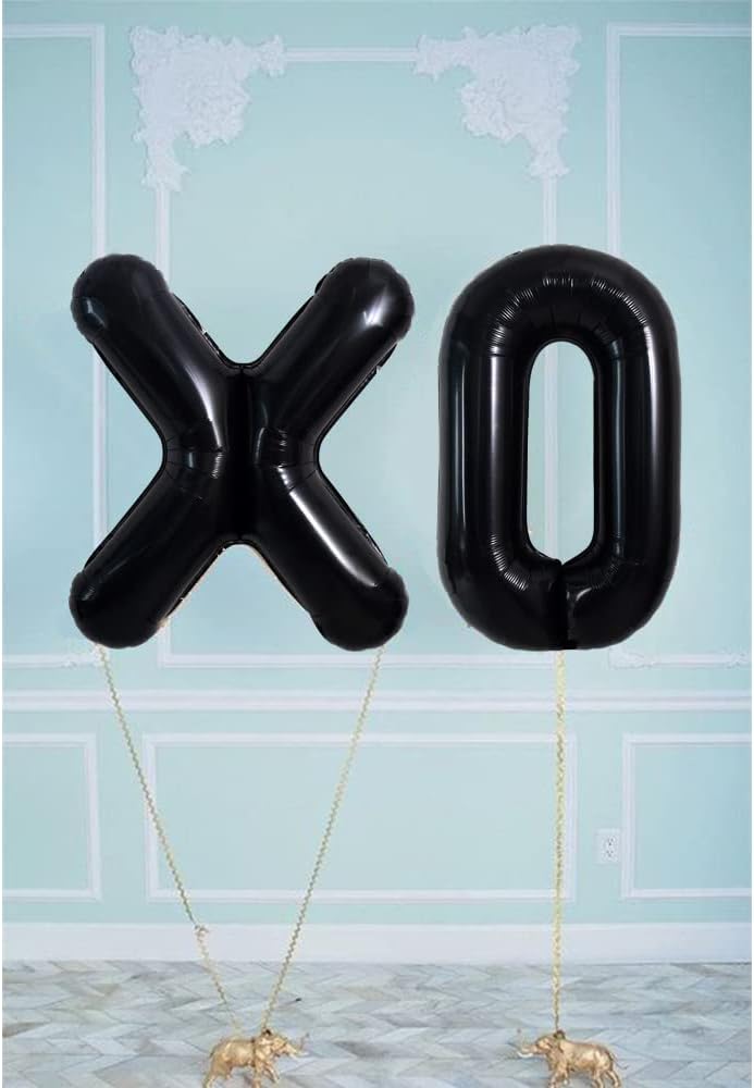 TONIFUL 40 inch black foil letter O balloon - view 28