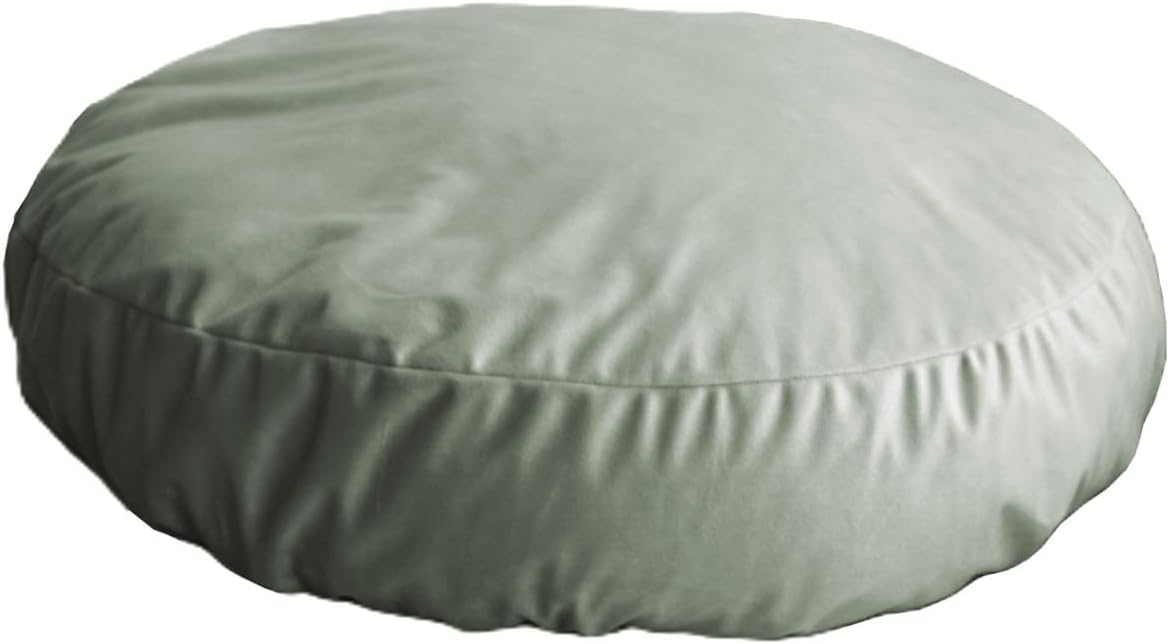 Round Dog Bed Cover Waterproof Slipcover for Donut Bed 40 Inch – Essentials for Dogs - Sage Green Velvet-not Waterproof / 27x27x8 inch