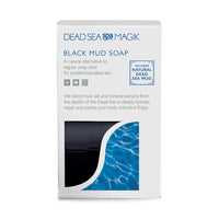 Sea Magik Black Mud Soap for Sensitive Skin - Organic Seaweed & Dead Sea Mud Enriched Cleanser for Face & Body, Natural Skincare