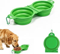 Collapsible Dog Bowls, Small Portable Travel Dog Bowls – Essentials for Dogs - Green