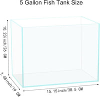 5 Gallon Glass Fish Tank, Easy to Maintain Small Aquarium for Betta/Goldfish/Snails/Shrimp and Aquatic Planting.