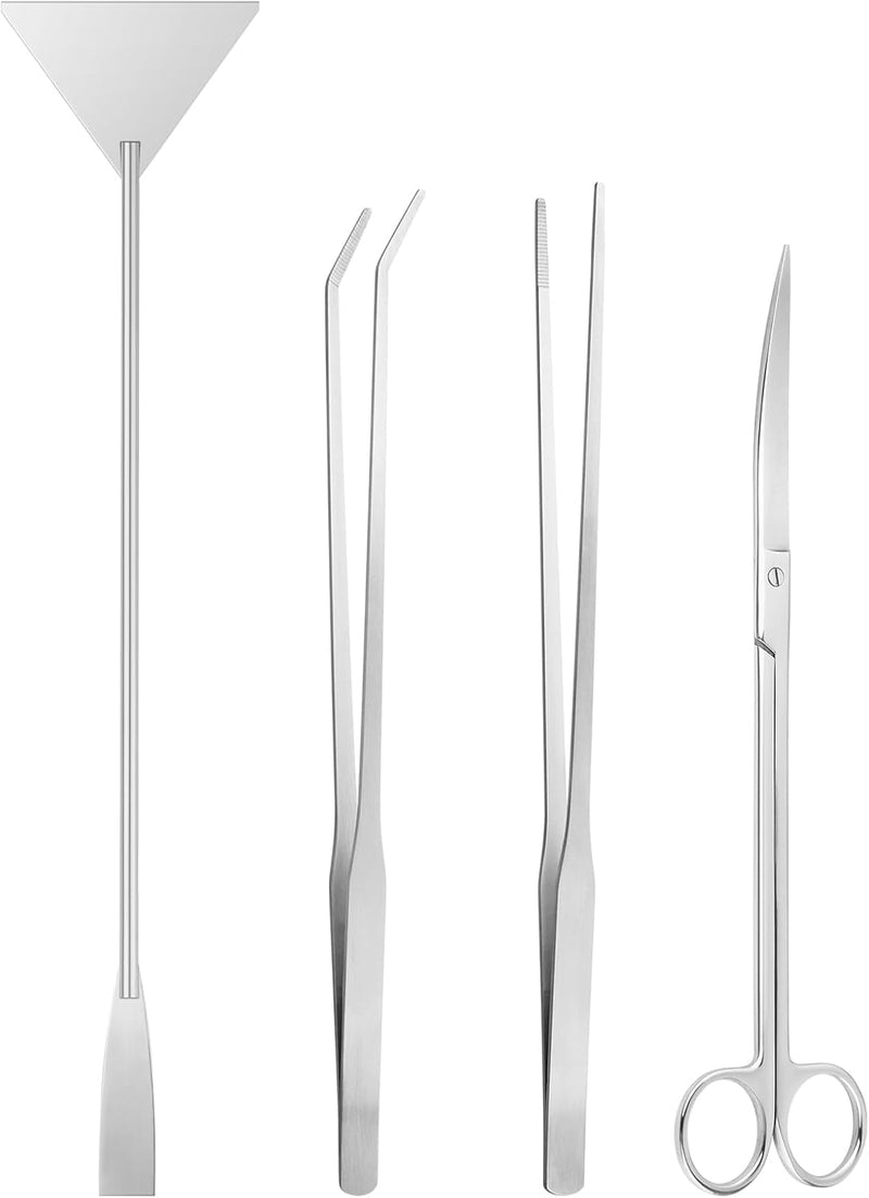 Ohtomber 4PCS Aquascape Tool Aquarium Kit with Tweezers Scissors
