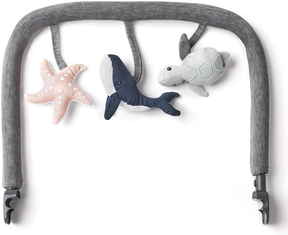 Ergobaby Evolve bouncer toy bar with ocean animal toys, turtle, whale and starfish - view 2
