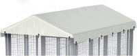 Outdoor Dog Kennel Cover 10'W x 10'L Replacement Covers - Beige / 5'W x 10'L x 1.5'H