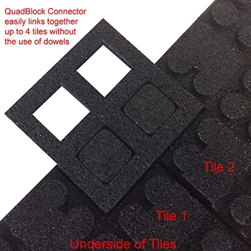 American Floor Mats - Rubber Gym Tiles - 1 Inch Thick Colorful Tiles - Extreme Shock and Sound Absorbing - 10% Gold 100 Set (Covers 400 Sq Ft)