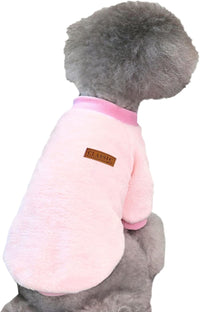 Dog Sweaters for Small Dogs, Soft Fleece Puppy Clothes - Z01-Pink / XX-Small - image 4