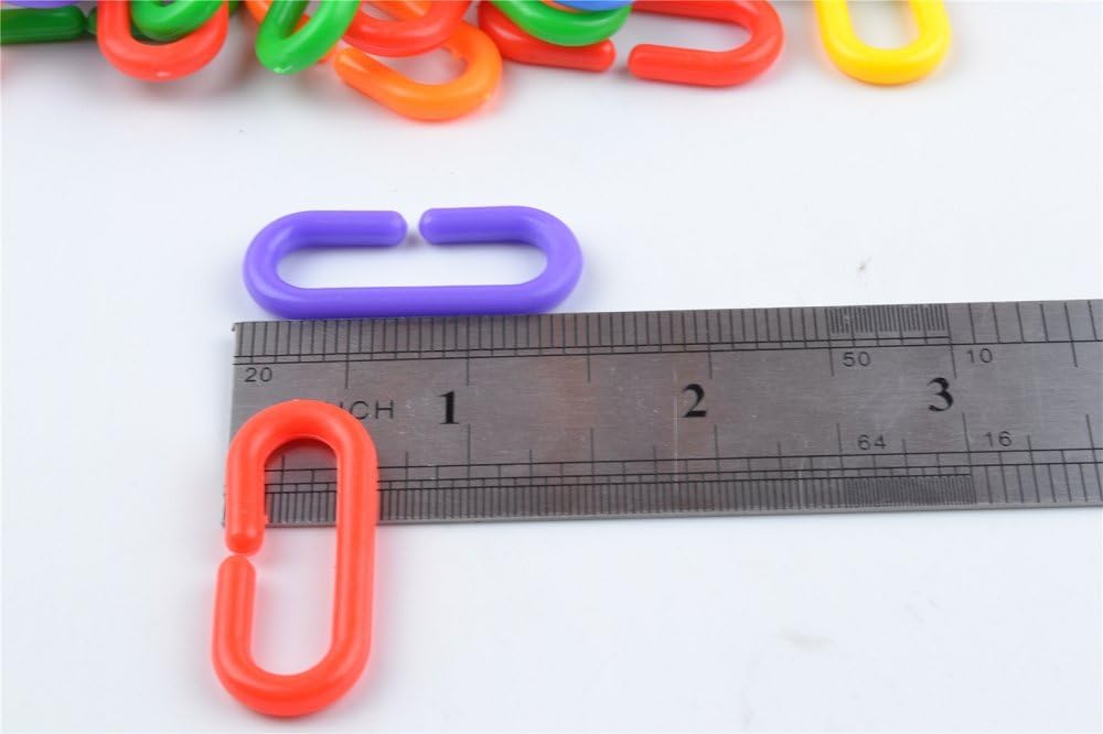 100 Piece Plastic C-Clips Hooks Chain Links C-Links Rat Parrot Bird - image 2