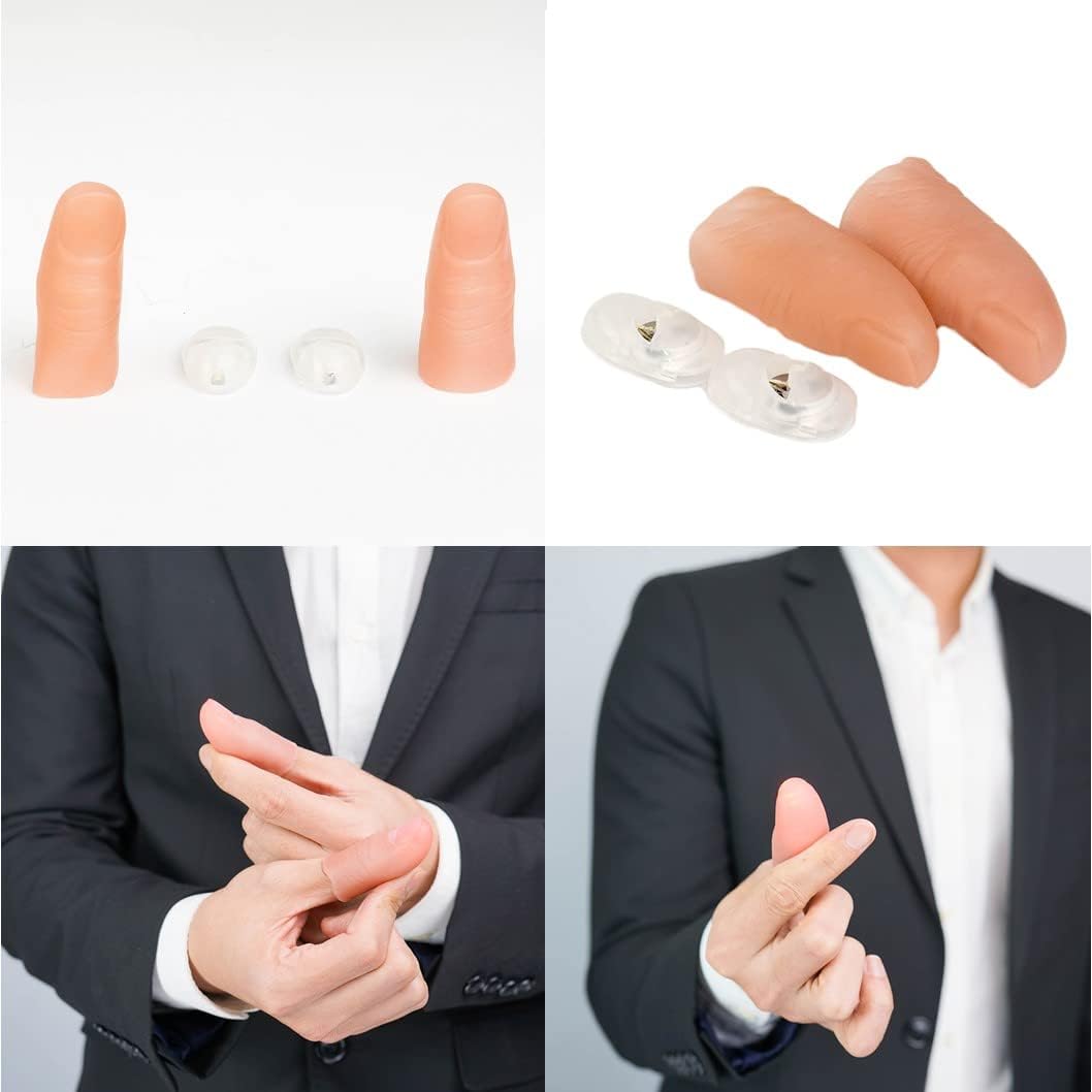 Neliky magic tricks kit with bite coin, color change silk, fake thumb, ring chains and rotating nut - view 8