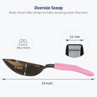 Cat Litter Scoop, Non-Stick Plated Aluminum Alloy Sifter - Large / #10 Pink - image 3