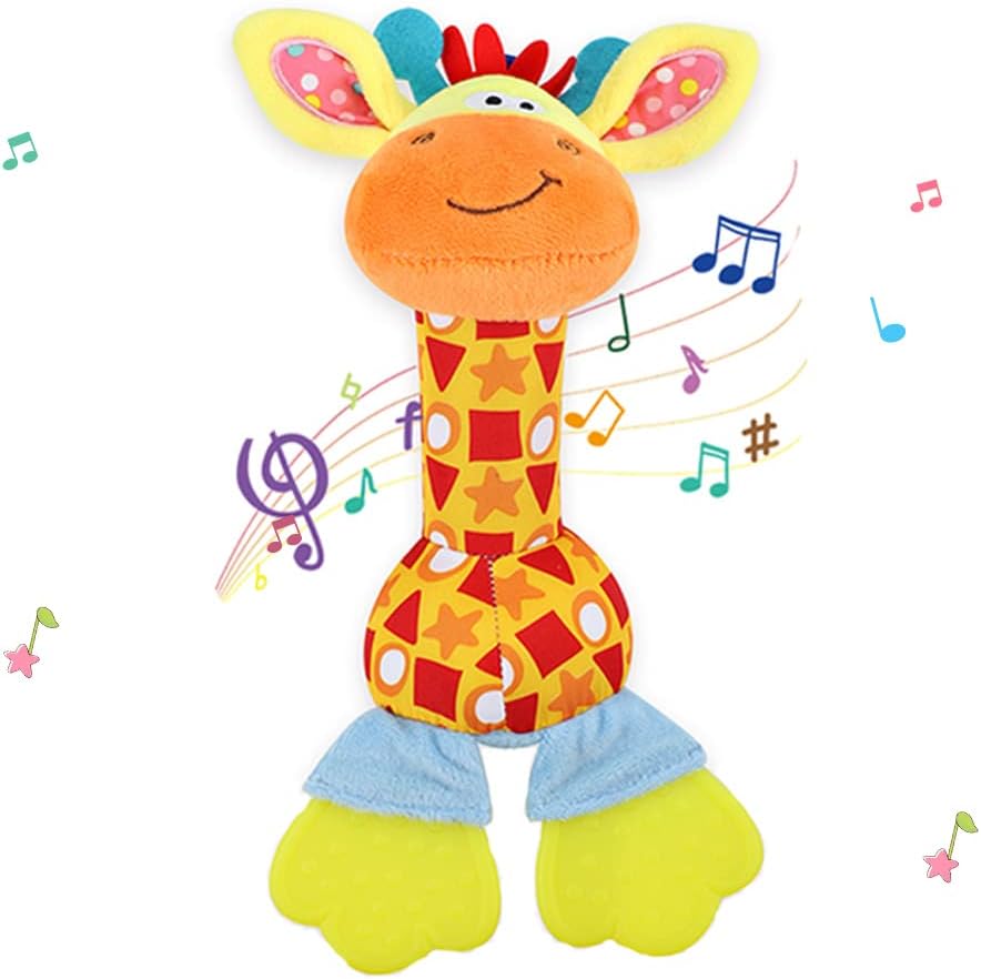 Baby Rattles Toys for 0-6-12 Months - Giraffe Rattle