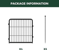 FXW Rollick Unleashed Dog Playpen for Indoor, Yard, RV Camping, 24 inch 4 Panels for Small and Puppy Dogs, Black│Patented