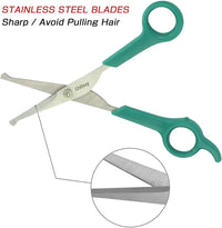 Chibuy Professional Pet Grooming Scissors with Round Tip Stainless - 4. Green - image 3