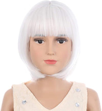 PATTNIUM kids short chocolate brown bob wig with bangs - view 3