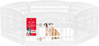 IRIS USA 4-Panel Dog Playpen, Pet Enclosure - 6 Panel - 24" H / White