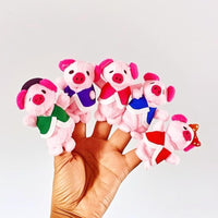 7-pack of plush 5 little monkeys finger puppets for kids storytelling - view 5