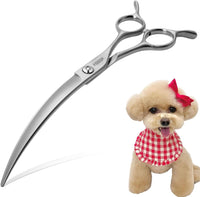 FOGOSP 45 degree curved dog grooming scissors, 7.5 inch big arc
