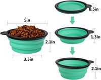 SLSON Collapsible Pet Bowl Dog Bowls 2 Pack - image 3