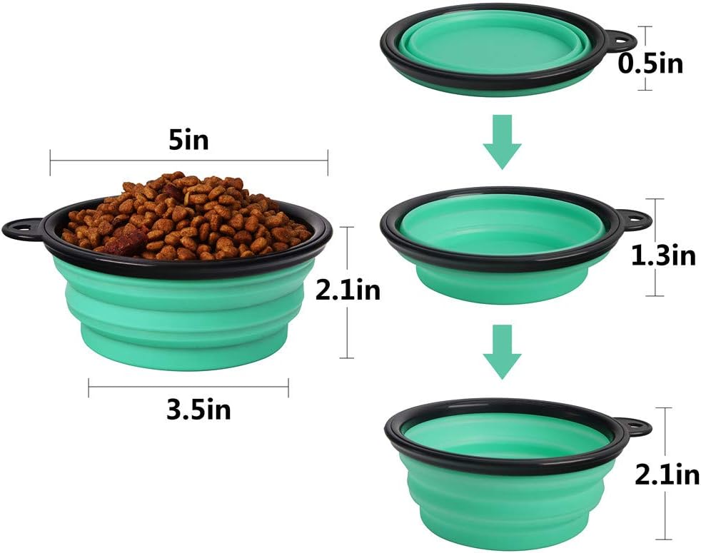 SLSON Collapsible Pet Bowl Dog Bowls 2 Pack - image 3