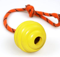 K9 Training Ball with Rope, Exercise and Reward Toy for Dogs - Yellow - image 3