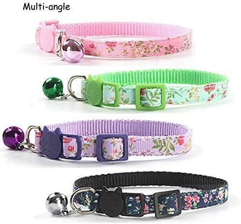 CHUKCHI 4 Pcs Cat Collars Safety Quick Release with Bell-Adjustable - image 2