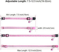 2 Pack Breakaway Cat Collars with Bells - Pink - image 2
